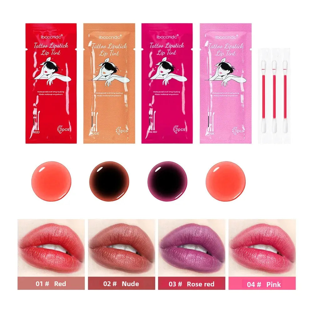 Disposable Cotton Swab Lip Tint – Waterproof Long-Lasting Gloss Liquid Lip Tint HIP