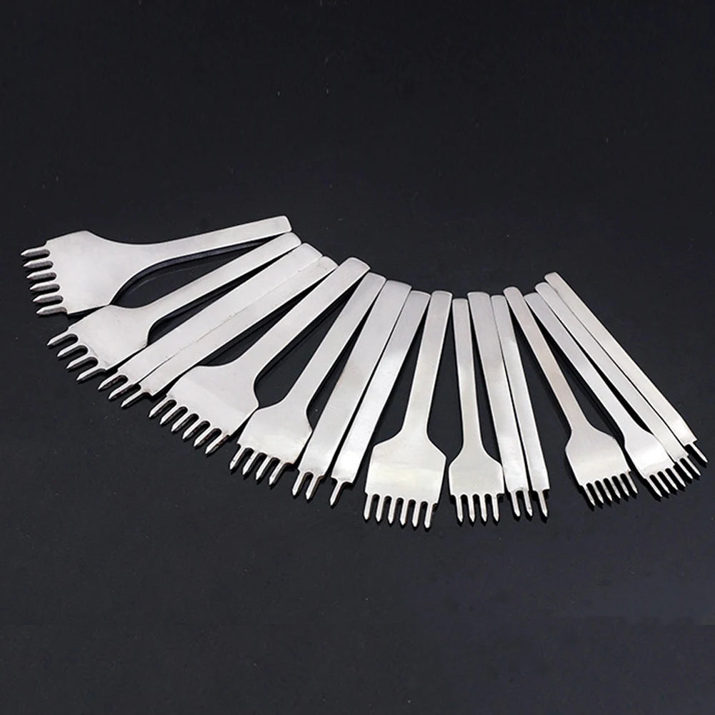 DIY Leather Craft Punching Hole Tools Leather Stitching Sewing Punches 1+2+4+6 Leather Craft Spacing Punch Accessories 3/4/5/6mm HIP