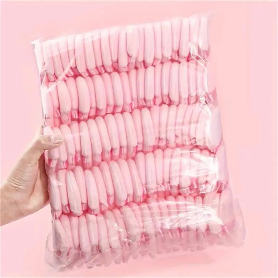 100-Pack Black Triangle Powder Puffs – Soft Makeup Tool Powder Puff Set HIP Pink