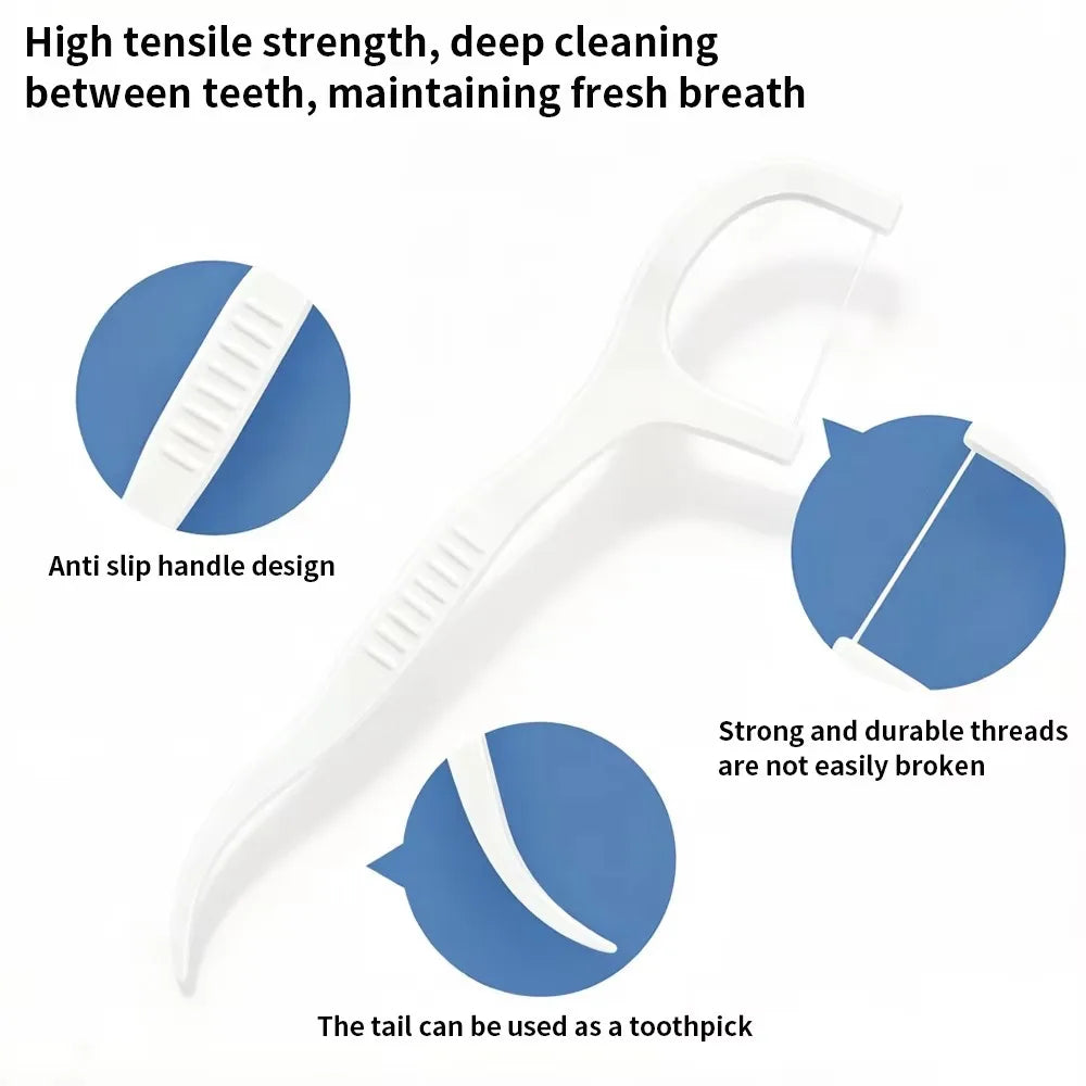 Portable Dental Floss Toothpick Set with Storage Box – 10 Pcs Dental Floss Pick Set HIP