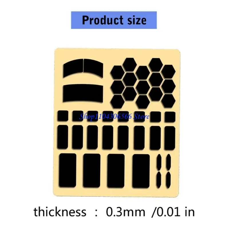 42-Piece Silicone Anti-Slip Grip Pads for Keyboard & Mouse Keyboard & Mouse Pads HIP