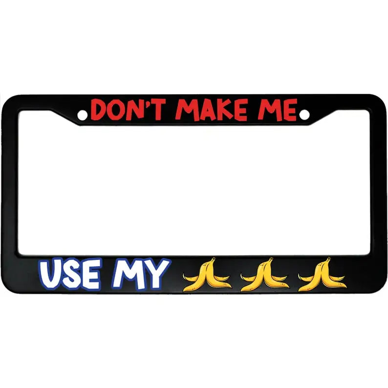 Funny Gaming Banana Aluminum License Plate Frame 12x6" License Plate Frame HIP 1