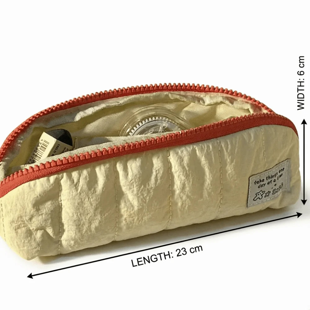 Large Capacity Minimalist Pencil Case – Soft Fabric Pen Bag Pencil Case HIP