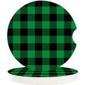 Absorbent Car Cup Holder Coasters 2PCS – St. Patrick's Plaid Car Cup Holder Coasters HIP 1 Other