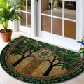 Tree of Life Half-Round Anti-Slip Doormat | Home Décor Rug Decorative Doormat HIP 4 60x90cm-Felt