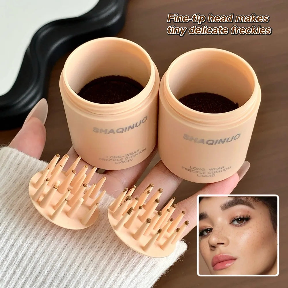 Natural Freckles Stamp Pen Air Cushion Long-Lasting Quick-Dry Waterproof Sweatproof Temporary Freckle Maker Lifelike Face Makeup HIP