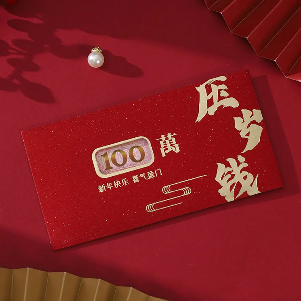 6pcs Horse Year Chinese Style Red Envelopes 2026 New Year Hongbao Blessing Good Celebration Party Red Packet Luck Money Bags HIP