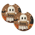 2-Pack Halloween Black Cat & Ghost Car Cup Holder Coasters Car Cup Holder Coasters HIP 1 Cork ceramics