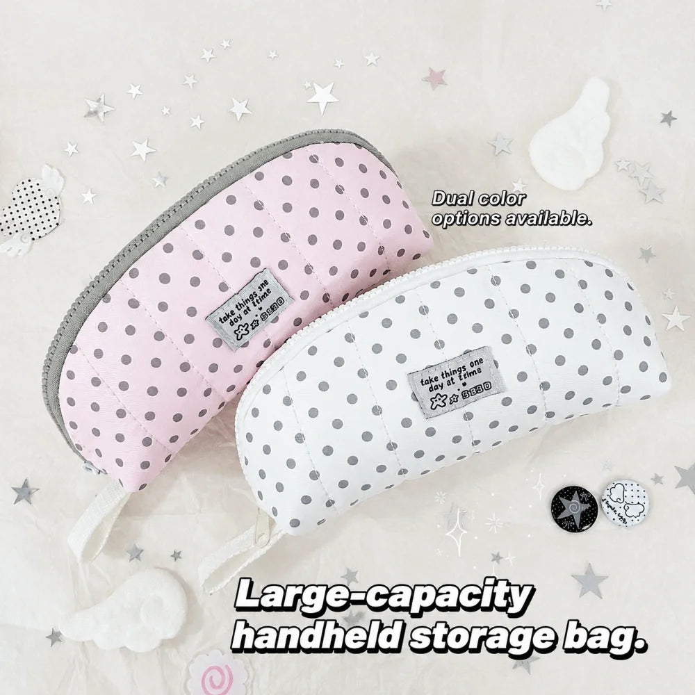Polka Dot Shell Pencil Case – Multi-Layer Large Capacity Pouch Pencil Case HIP