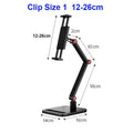 OULLX Foldable Desk Stand – Adjustable, Fits Up to 17.3" Adjustable Device Stand HIP Clip Size1 12-26cm