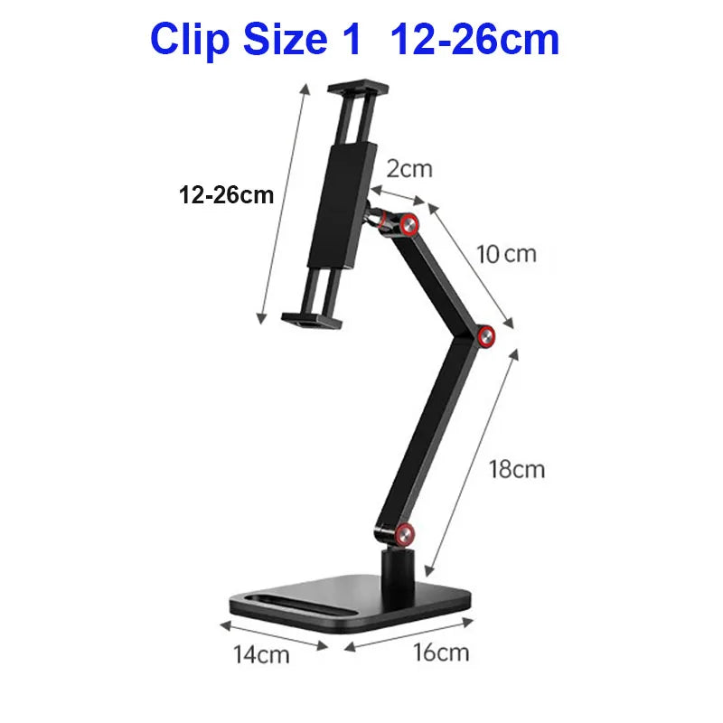 OULLX Foldable Desk Stand – Adjustable, Fits Up to 17.3" Adjustable Device Stand HIP Clip Size1 12-26cm