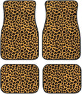 Leopard Print Car Floor Mats – 4-Piece All-Weather Universal Set Car Floor Mats HIP 6 one size