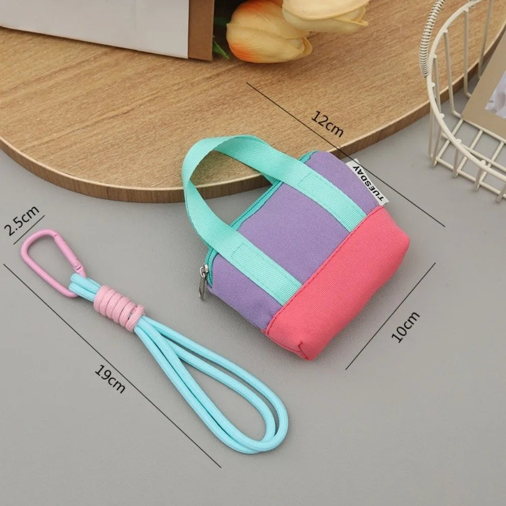 Mini Canvas Coin Purse & Earphone Case with Wristband Canvas Coin Purse HIP