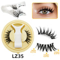 YSDO Magnetic Lashes Kit 1Pairs 3D Manga Reusable False Eyelashes With Micro Magnet Pieces Fake Mink Soft Natural Fluffy Makeup HIP LZ35