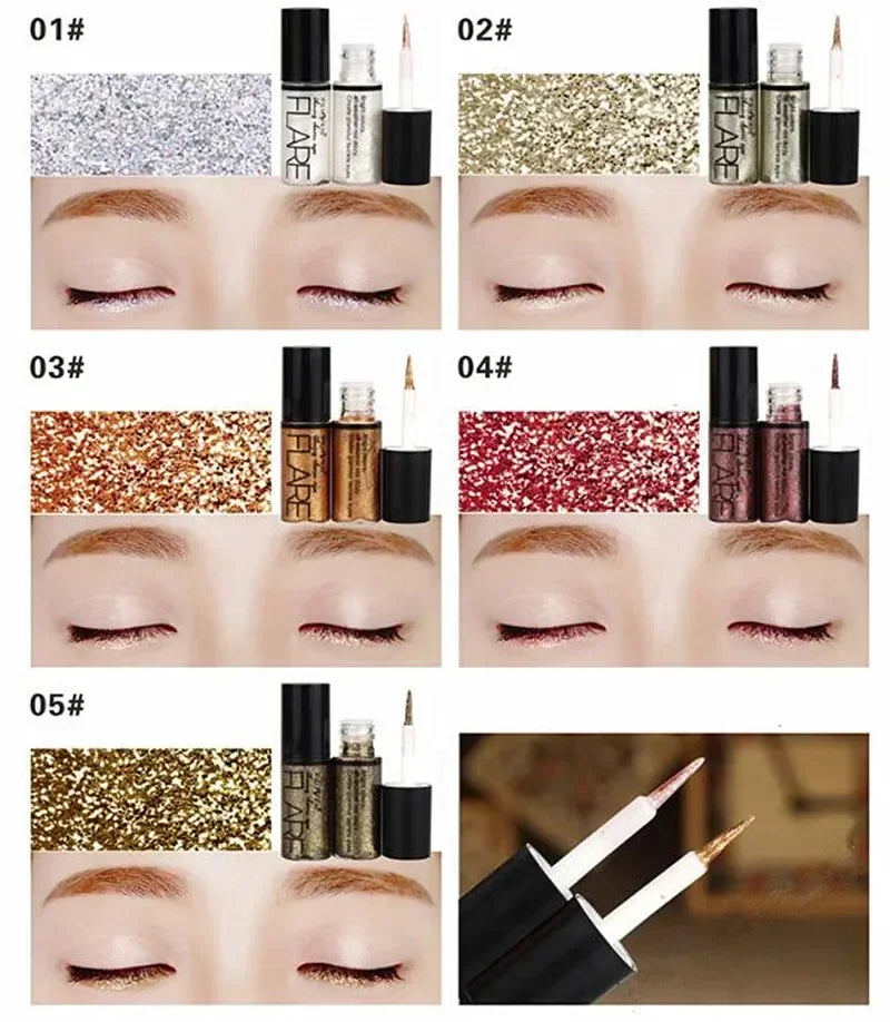 Professional Makeup Silver Rose Gold Color Liquid Glitter Eyeliner New Shiny Eye Liners for Women Eye Pigment Korean Cosmetics HIP