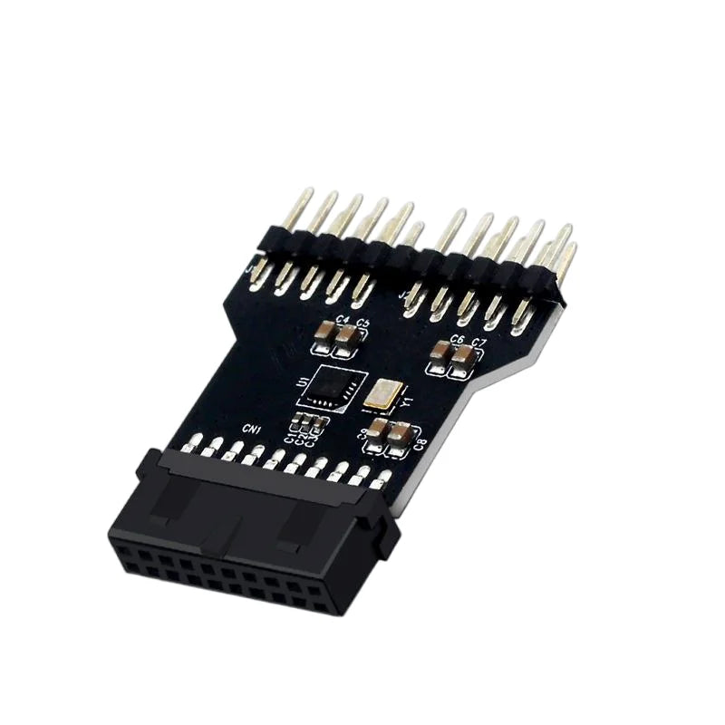 USB 3.0 19-Pin to Dual USB 2.0 9-Pin Splitter Adapter Cable USB Header Adapter HIP As Photo