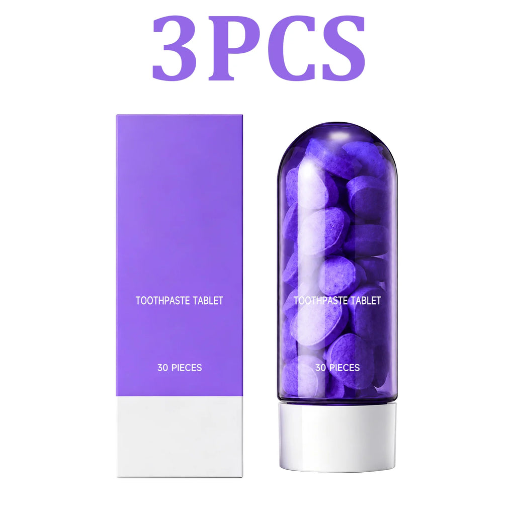 Purple Mint Toothpaste Tablets – Brightening & Fresh Breath Toothpaste Tablets HIP 3PCS