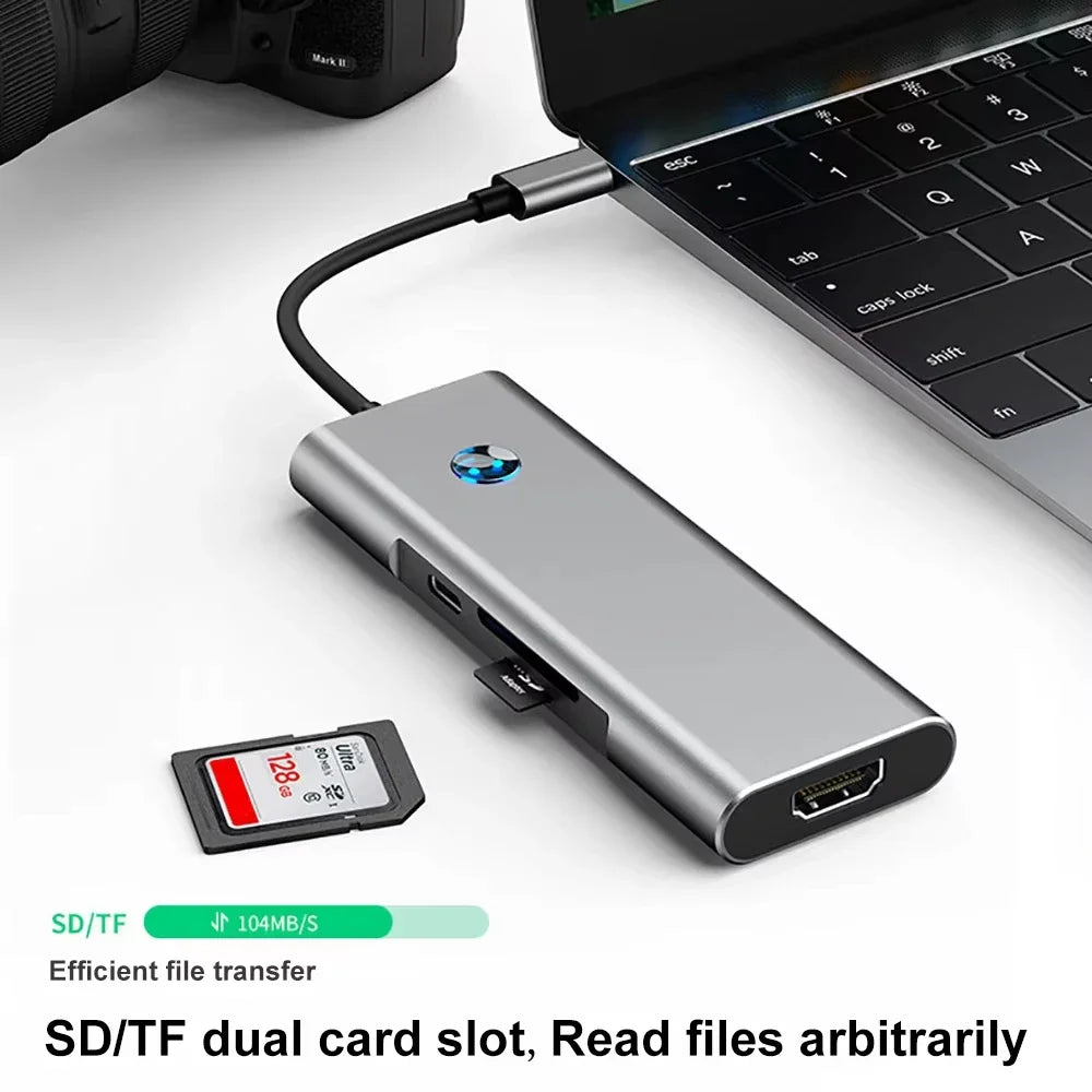 9-in-1 USB-C Docking Station | 4K60Hz HDMI & PD 100W USB-C Docking Station HIP