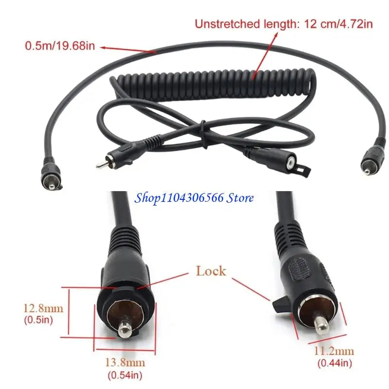 Retractable PVC AV Extension Cable 12–50cm | Male to Male AV Extension Cable HIP