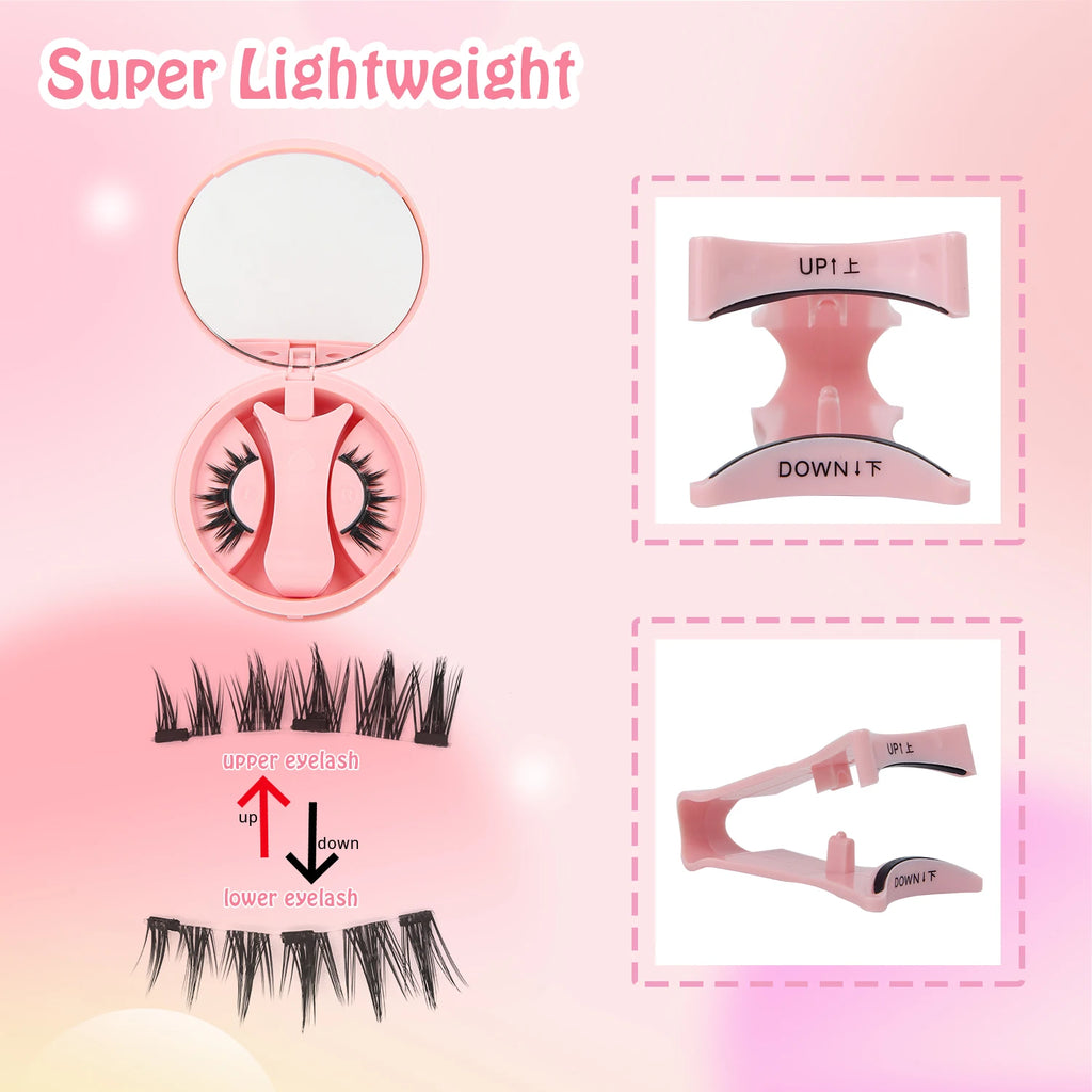 1 Pair, Magnetic Eyelashes, Anime Style, Magnetic Eyelash Set, Reusable, No Glue Needed, Suitable for Sensitive Eyes, Comic-Like Look, Moisturizing Effect, Suitable for Daily Makeup HIP