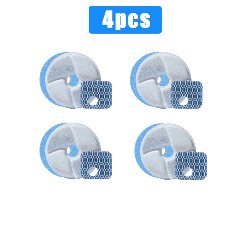12/4 Sets Replacement Activated Carbon Filter for Square Stainless Steel Cats Water Fountain Resin water purification Filters HIP 4set
