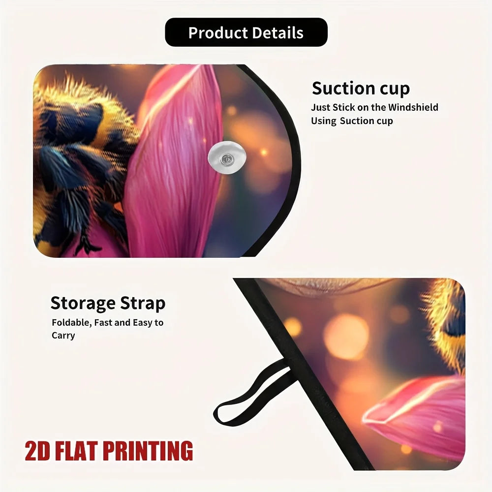 Bee Blossom Car Sun Visor – UV & Heat Blocking Shield Car Sun Visor HIP