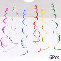 6PCS Colorful Paper Hanging Spiral Flag Decoration Banner Felt Holiday Banner Party Hanging Wedding Hanging Banner Decoration HIP 6Pcs Mixed Color