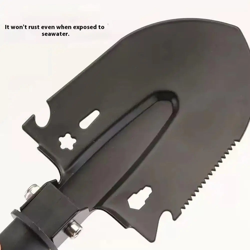 Thickened Military Folding Shovel Portable Survival Spade With Saw Bottle Opener Heavy Duty Steel Entrenching Tool For Off Road HIP
