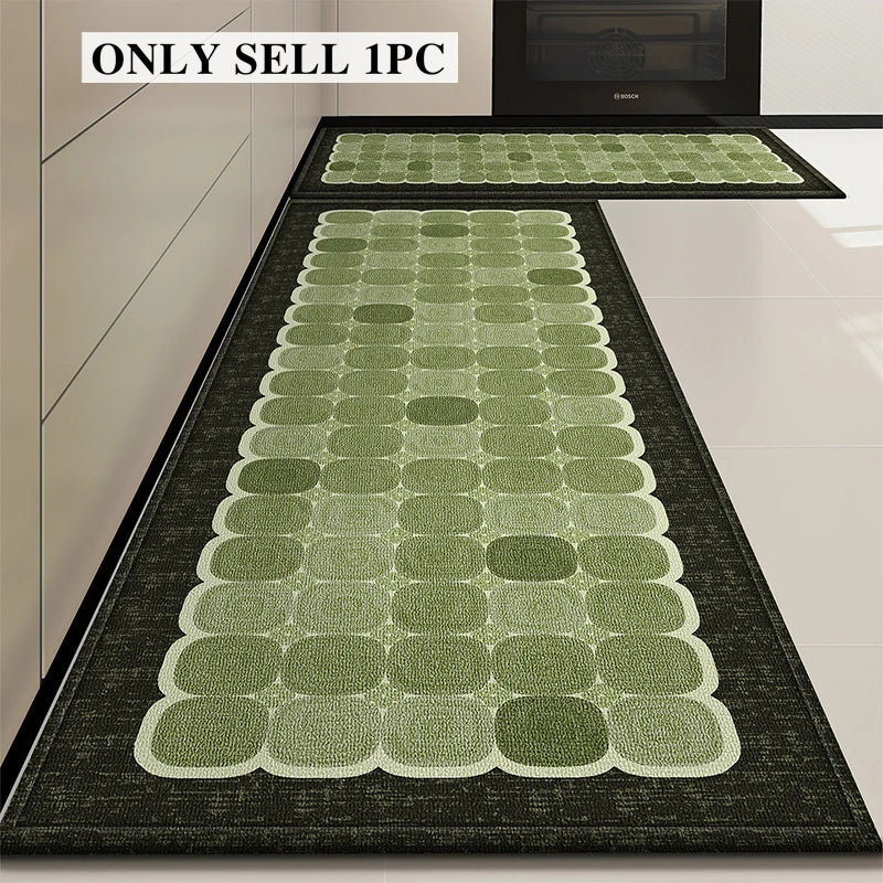 Stain-Resistant Loop-Pile Kitchen Floor Mat | Modern Rug Kitchen Floor Mat HIP GU6416-QD 1pc 50x80cm