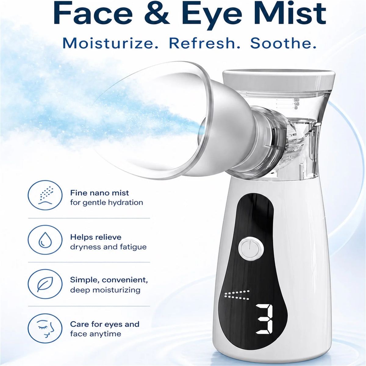 Facial Mesh Nebulizer Sprayer – Deep Skin Hydration Steamer Facial Nebulizer Sprayer HIP