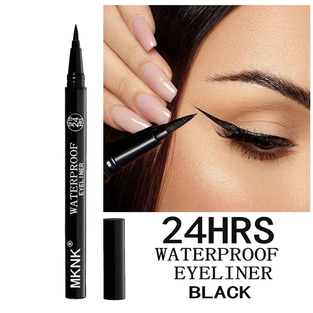 3Pcs Waterproof & Sweat-Proof Black Eyeliner Pencil - Long-LastingSmudge-Proof for Bold Eye Makeup, Easy Glide Formula for Perfe HIP 1Pc Liquid Eeyliner