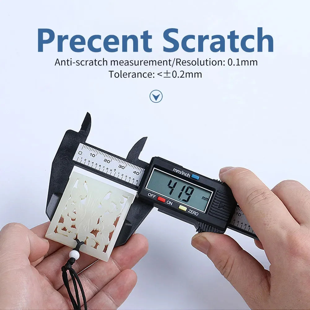 150mm 100mm Electronic Digital Caliper Carbon Fiber Dial Vernier Caliper Gauge Micrometer Measuring Tool Digital Ruler HIP