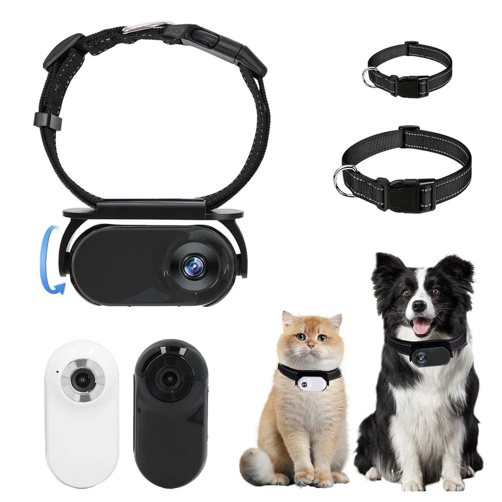 Pet Collar Camera 120 Deg Lens OTG Connection Video Recording Adjustable Magnetic Cat Sport Camera for Outdoor Dog Collar Camera HIP