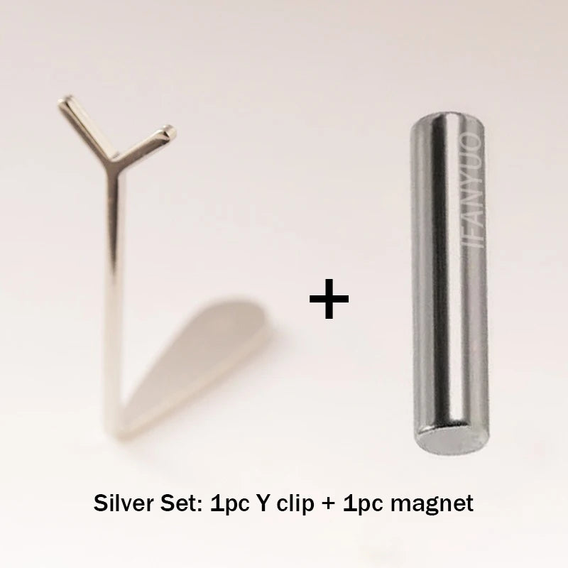 Love Cat's Eye New Nail Tool Special Y-shape Clip Magnet Wire Magnet Stick Bar Combination Magnetic Nail Art Accessories Tools HIP Silver Set