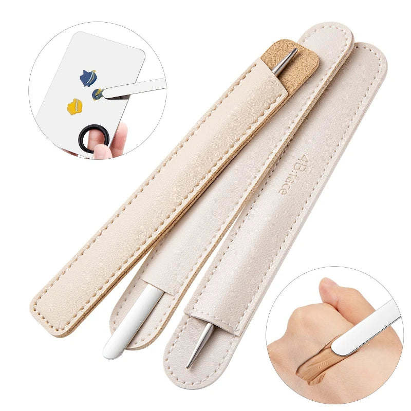 1Pcs Stainless Steel Dual Heads Makeup Toner Spatula Mixing Stick Foundation Cream Mixing Tool Cosmetic Make Up Accessories HIP