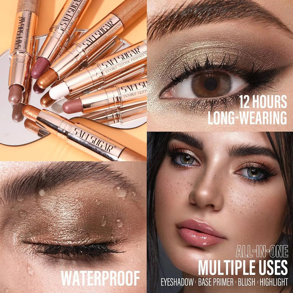 SAM SUGAR 3-in-1 Eyeshadow Highlighter Blush Stick | Waterproof Eyeshadow Highlighter Stick HIP