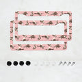 2-Pack Sloth Pink Aluminum License Plate Frames – 2 Hole Fit License Plate Frame HIP 1