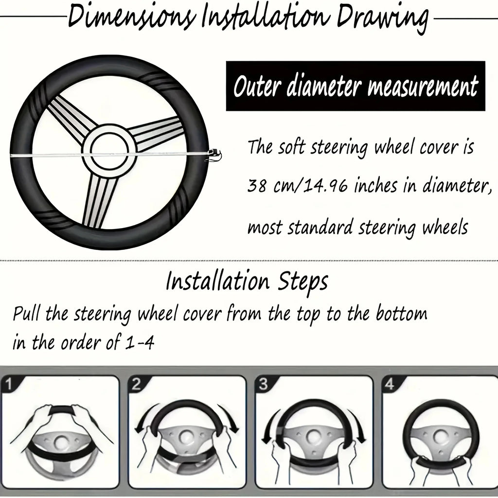 Inspirational Neoprene Steering Wheel Cover – Positive Affirmation Steering Wheel Cover HIP