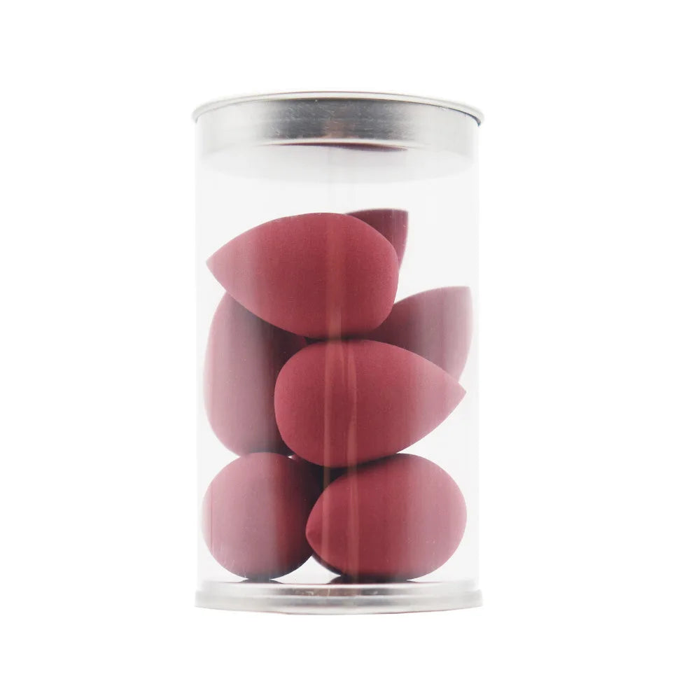 8Pcs Makeup Sponge Set Face Beauty Cosmetic Powder Puff for Foundation Cream Concealer Make Up Tool with Storage Box HIP rosy