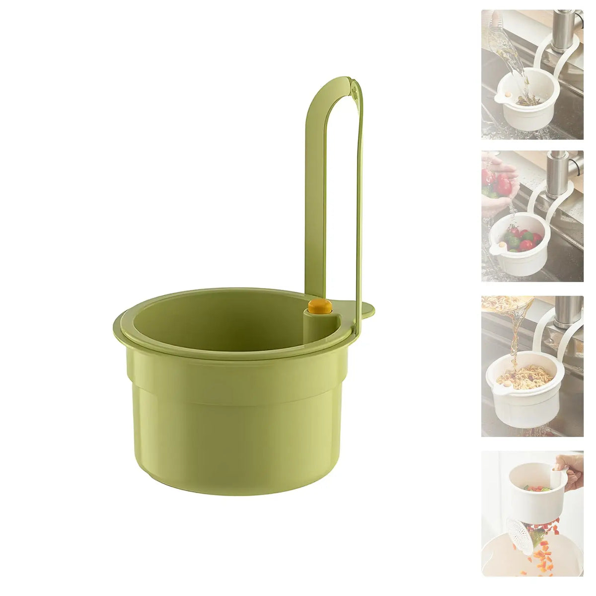 Self-Cleaning Faucet Hanging Sink Strainer Basket | Drain Filter Sink Strainer Basket HIP Green