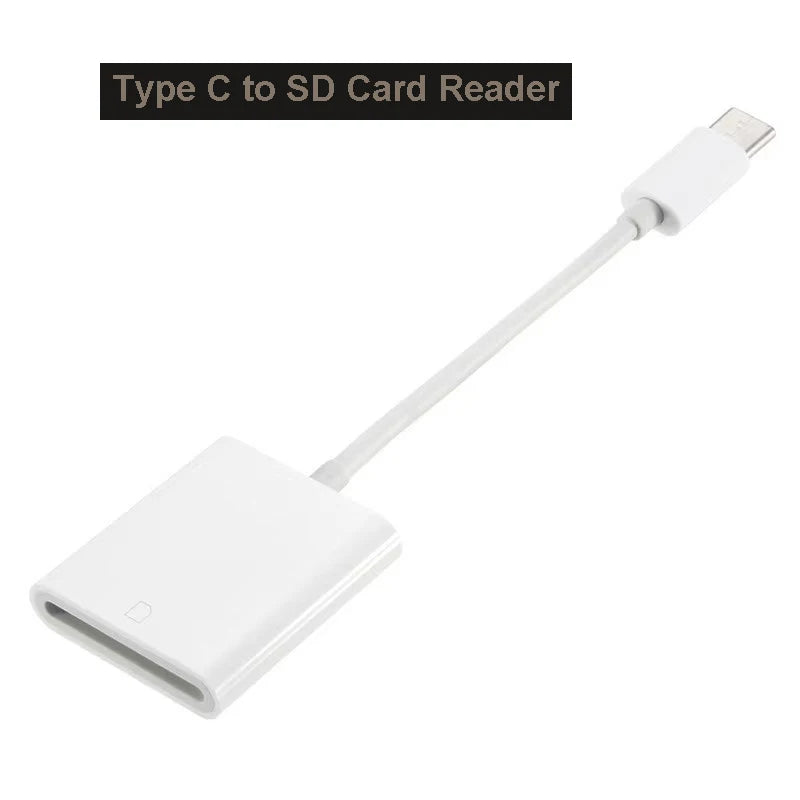 USB-C SD & TF Card Reader OTG Adapter for iPad & MacBook USB-C Card Reader HIP