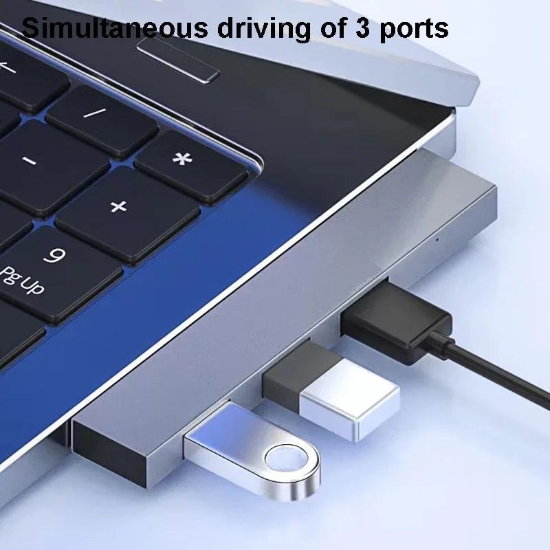 KEBIDUMEI 4-Port USB-C Hub 5Gbps OTG Adapter – Aluminum USB-C Hub Adapter HIP