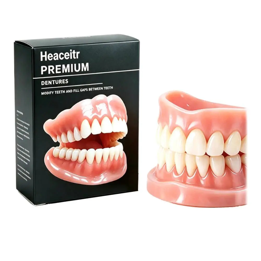 Latest Technology Complete Set of High-end Silicone Dentures Adjustable Dentures Confident Smile Oral Care Reusable Teeth HIP A