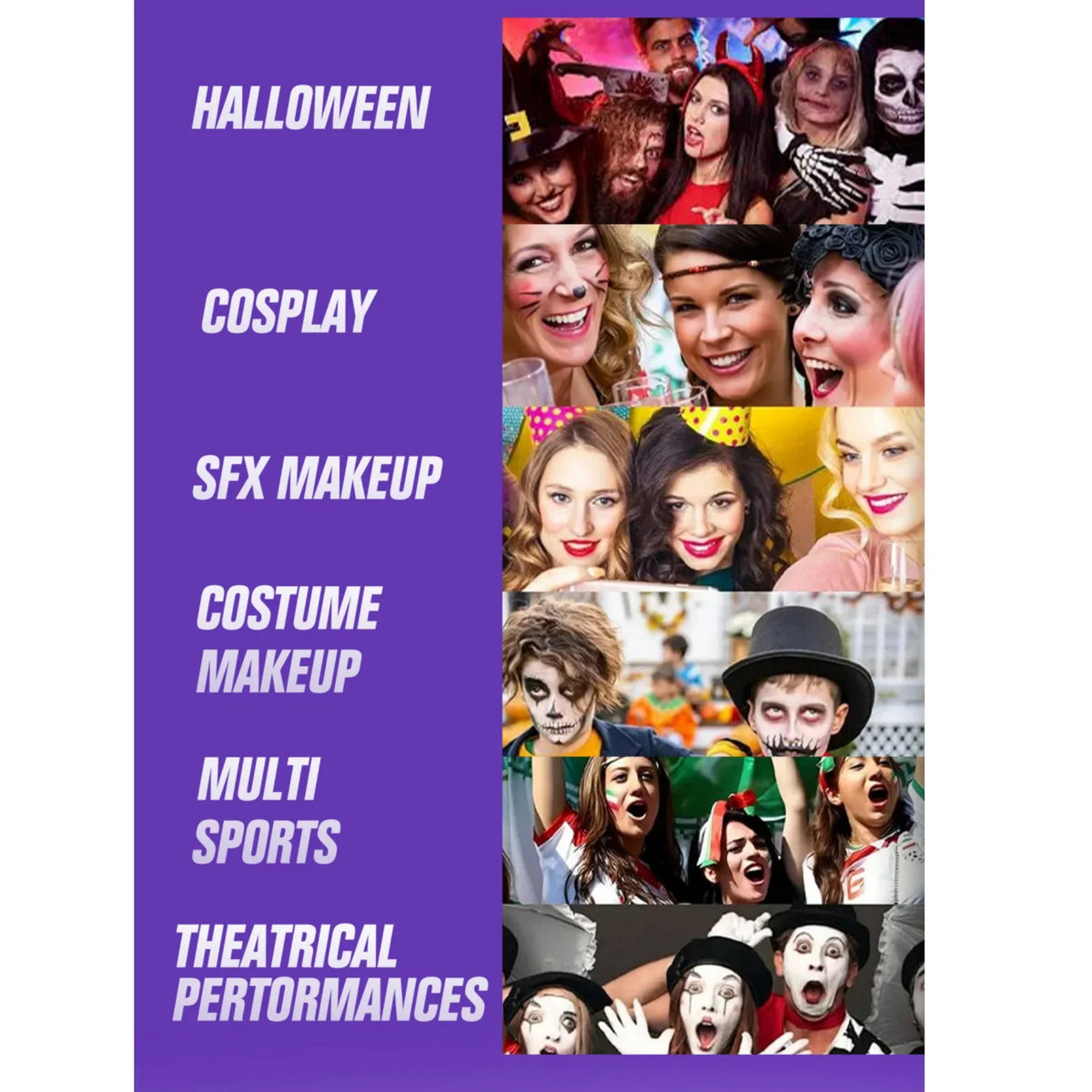 8-Piece Halloween Matte Lipstick Set – Face & Body Paint Halloween Lipstick Set HIP