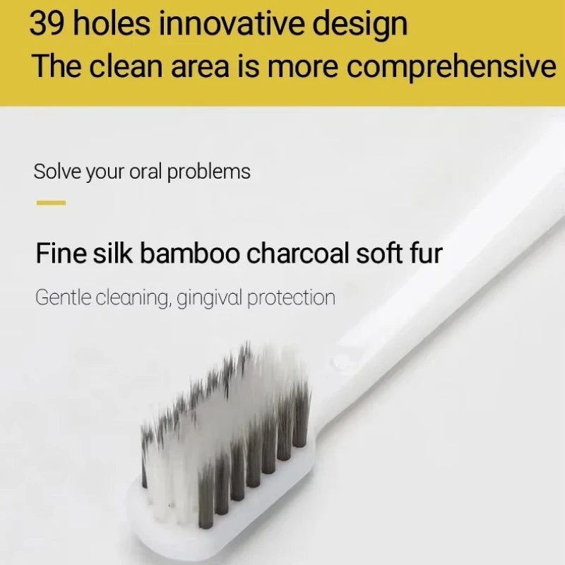 Bamboo Charcoal Soft Toothbrushes – Family Pack | RUZOFO Soft Bristle Toothbrush HIP