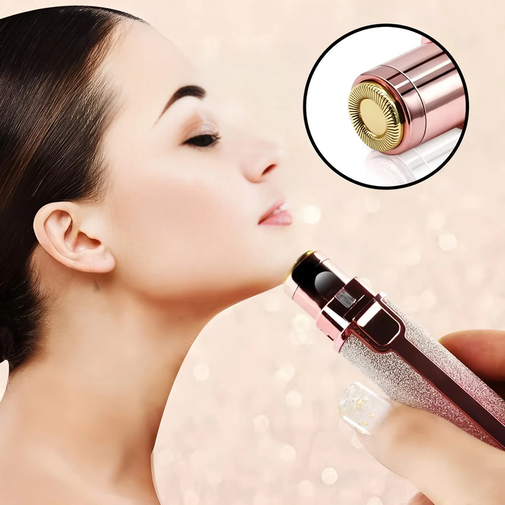 2-in-1 LED Facial Hair Remover & Eyebrow Trimmer – Rechargeable Facial Hair Remover HIP