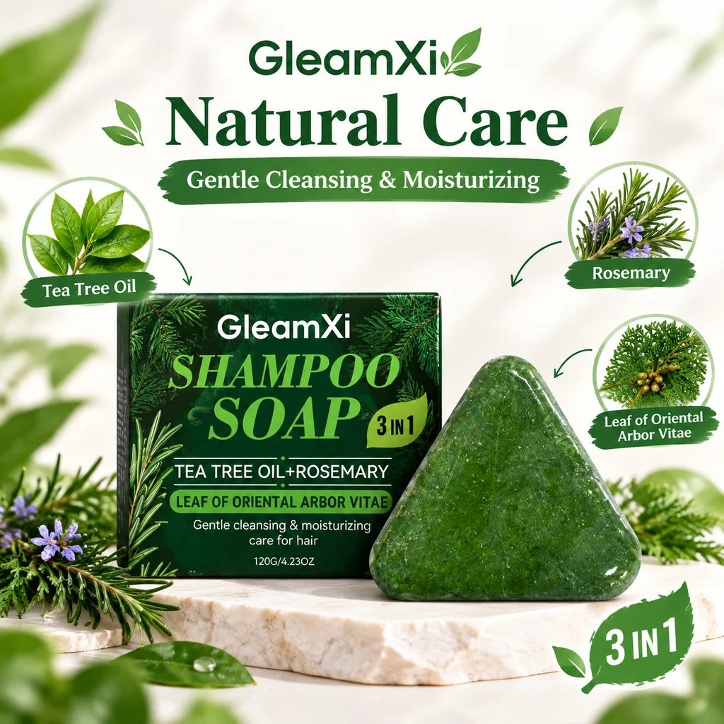 Natural Herbal Solid Shampoo Bar – 3-in-1 Hair & Scalp Care Solid Shampoo Bar HIP