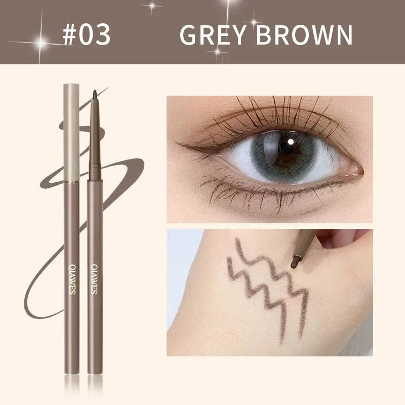 Eyeliner Lying Silkworm Gel Pencil 2in1 Waterproof Long-lasting Non-Smudge Black Brown Eyebrow Pen for Beginner Makeup Cosmetics HIP 03