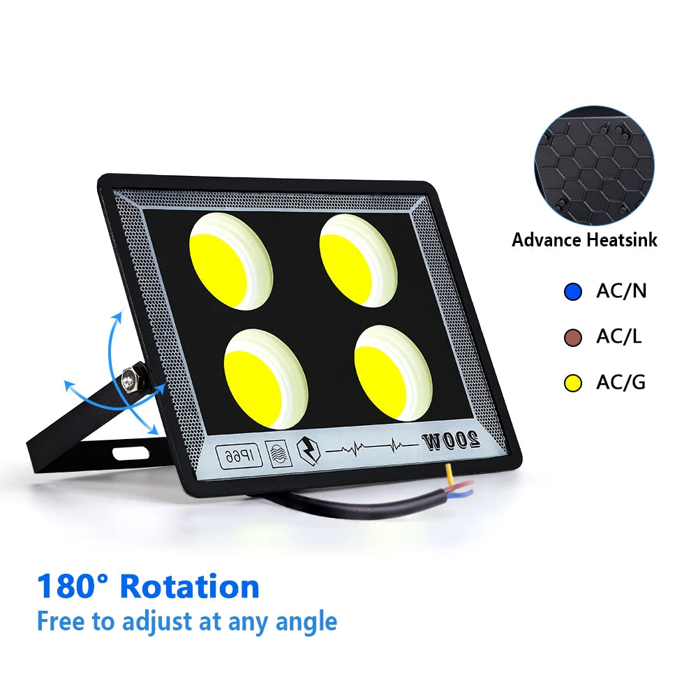 YNL IP65 LED Flood Light 50W–500W | Outdoor Garden Street Lamp Outdoor LED Flood Light HIP