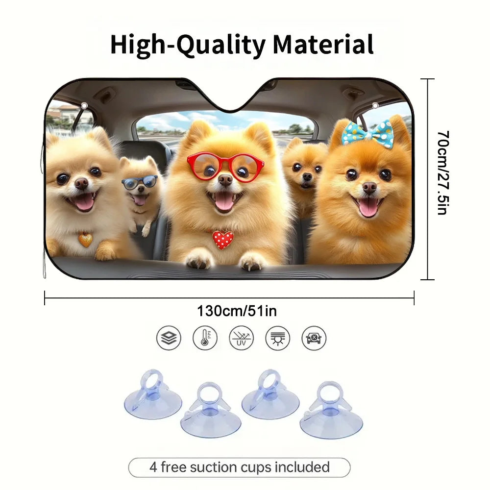 Pomeranian Sun Visor Car Accessory – Cute Dog Car Decor Car Visor Decor HIP
